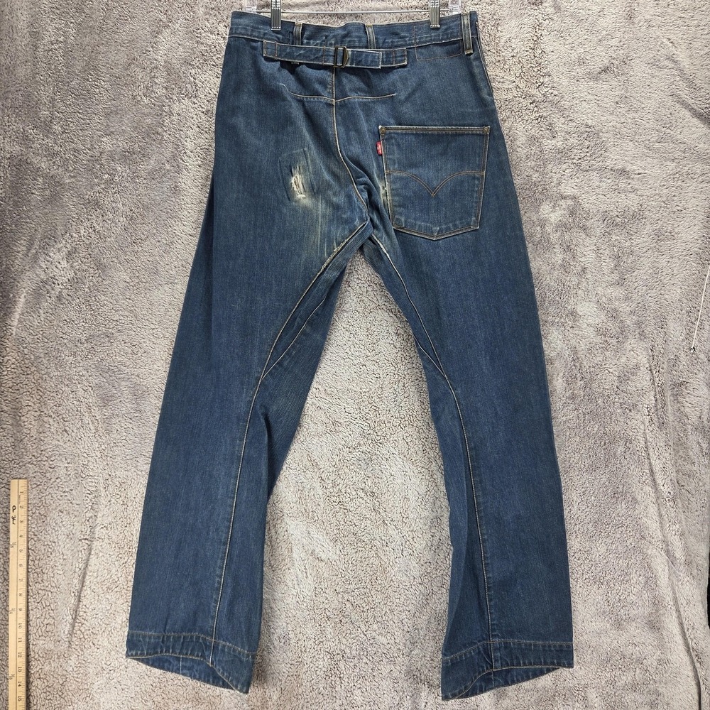 Vintage Levis Engineered Jeans Mens 32x34 Blue Twisted One Pocket Buckle Back